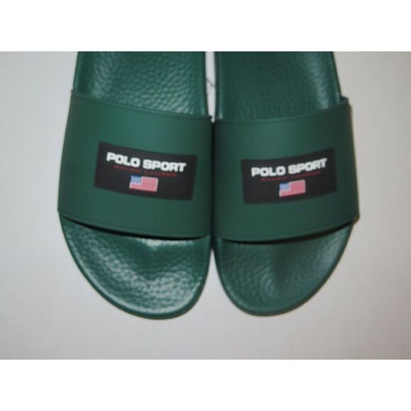 Polo Ralph Lauren Mens Sz 12 Polo Sport Green Pool Beach Slide Sandals - Picture 9 of 9